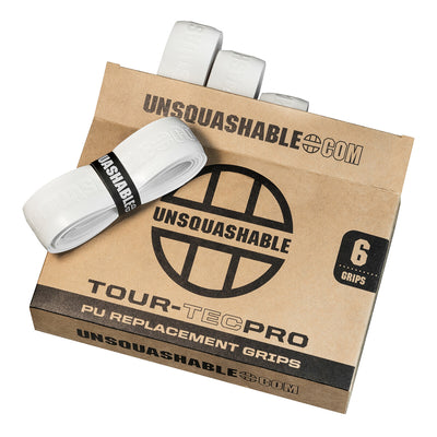 UNSQUASHABLE TOUR-TEC PRO PU Replacement Squash Grip - 6 Pack