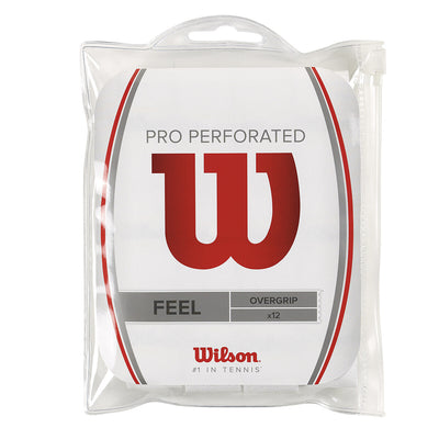 Wilson Pro Perforated Overgrip 12 Pack - White