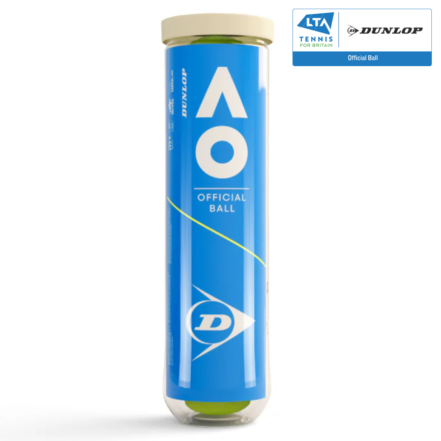 Dunlop Australian Open Tennis Balls - 4 Ball Can