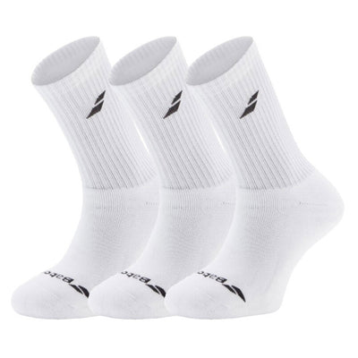 Babolat Mens Crew Socks 3 Pack White