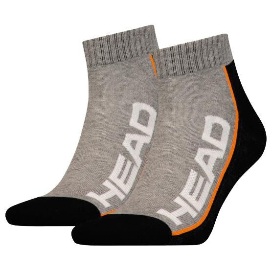 Head Performance Sneaker Socks 2 Pack Black Grey