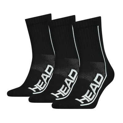 HEAD Performance Crew Sock 3 Pack Black White