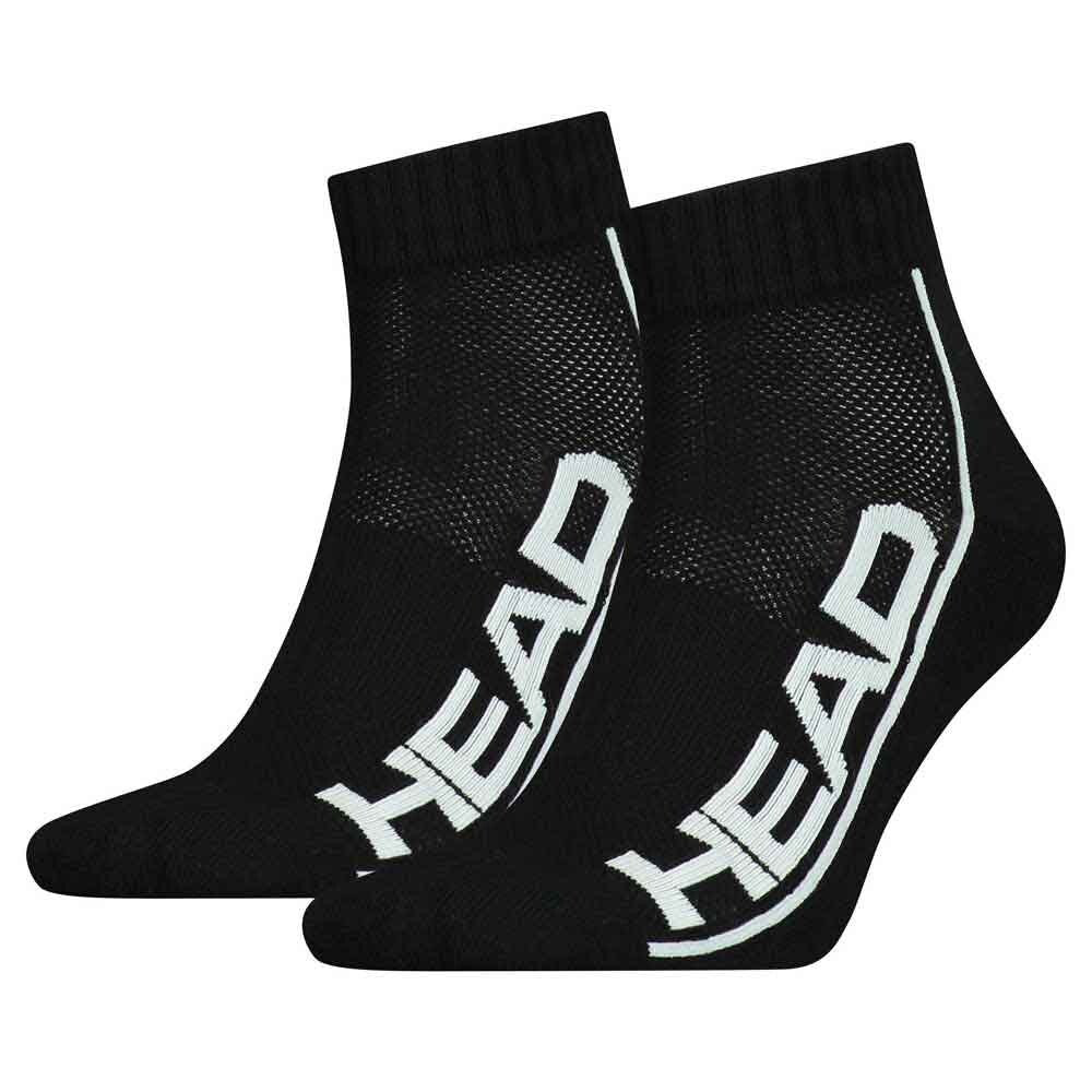 HEAD Performance Quarter Sock 2 Pack Black White