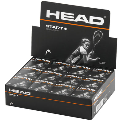 Head Start Squash Balls Single White Dot - 1 Dozen