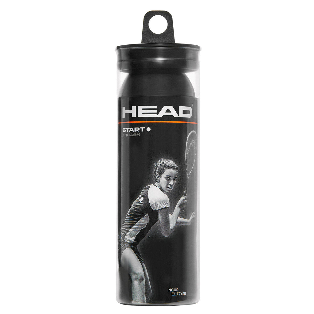 Head Start Single White Dot Squash Ball - 3 Ball Tube