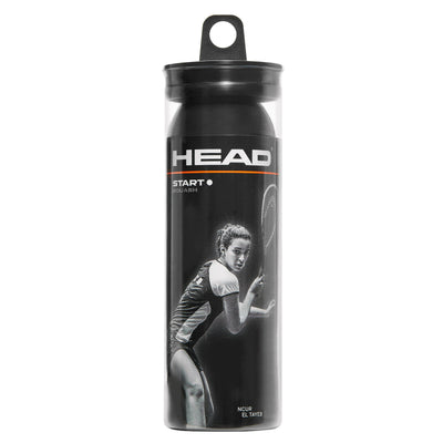 HEAD Start Single White Dot Squash Ball - 3 Ball Tube