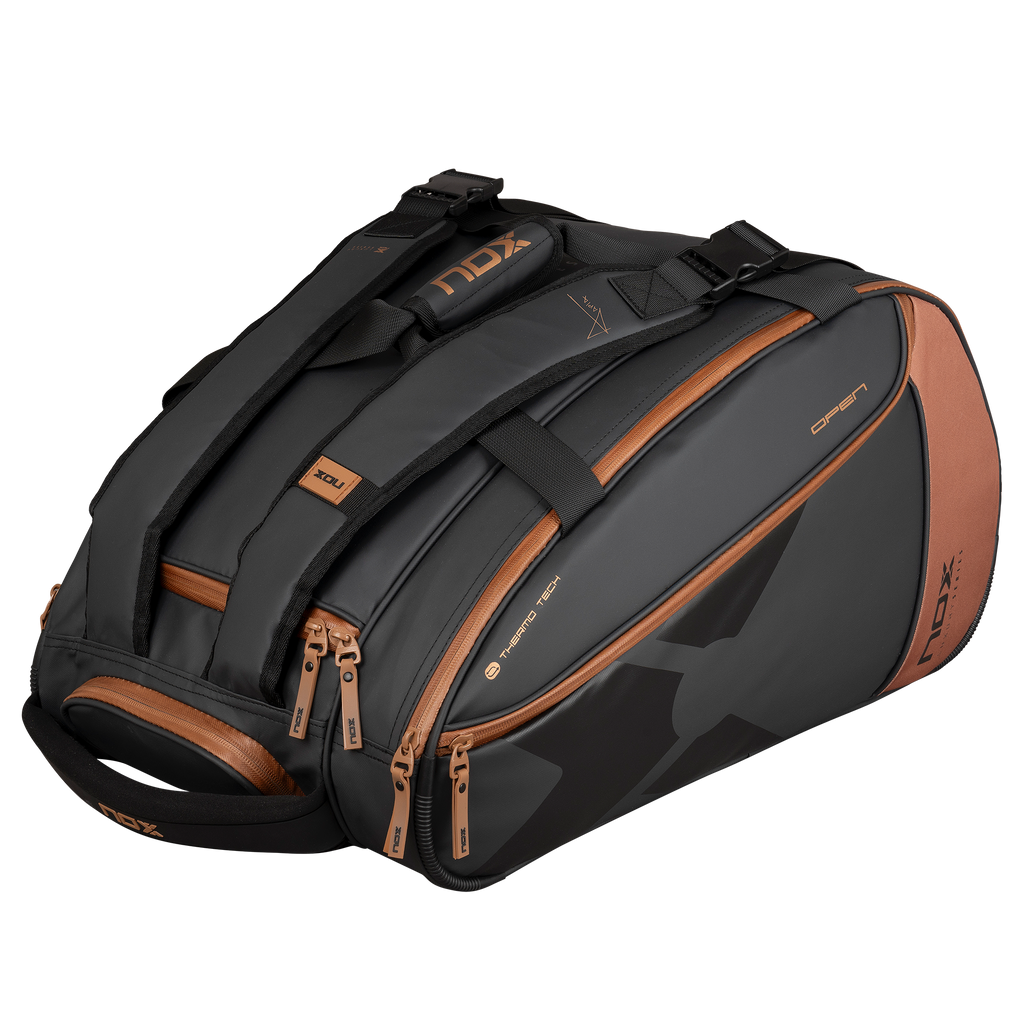 Nox Luxury Open Series Padel Bag Black Brown