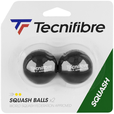 Tecnifibre Squash Balls Double Yellow Dot Pack Of Two