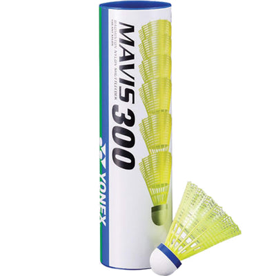 Yonex Mavis 300 Yellow Badminton Shuttles 6 Pack