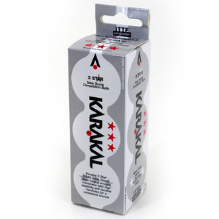 Karakal 3 Star Table Tennis Balls Pack Of 3 - White