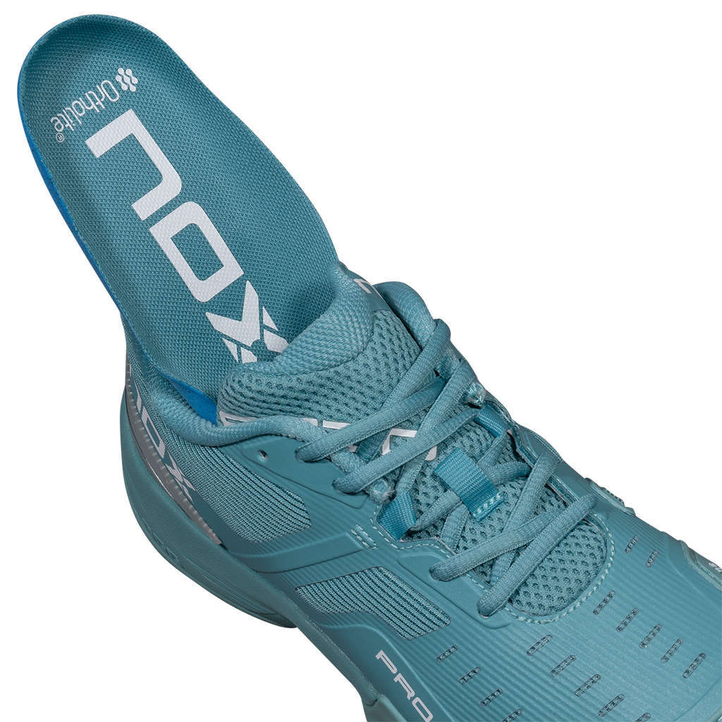 Nox Men's AT10 Pro Padel Shoes 26 Turquoise White