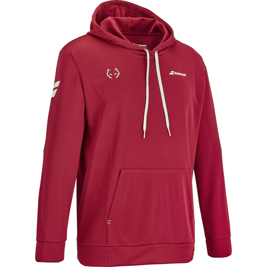 Babolat Men's Padel Hood Sweat Lebron Red Dahlia