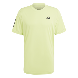 Adidas Men's Club 3 Stripe Tee Lime