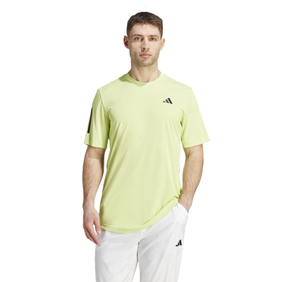 Adidas Men's Club 3 Stripe Tee Lime