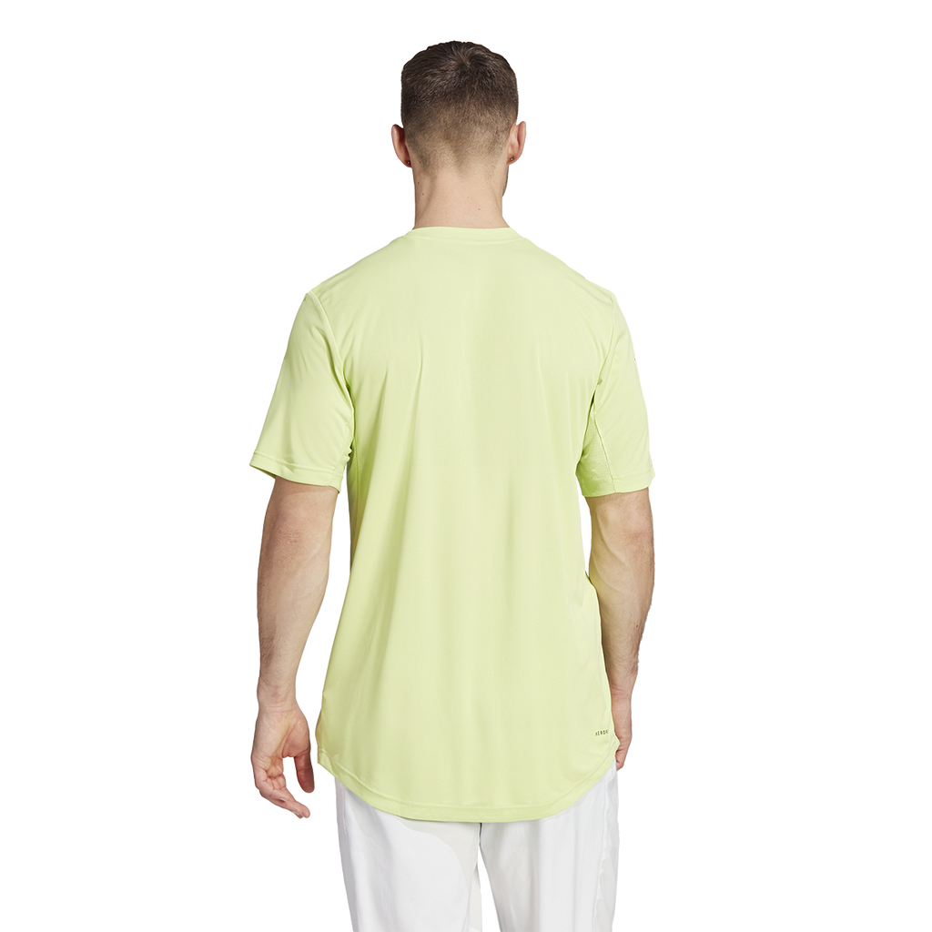 Adidas Men's Club 3 Stripe Tee Lime