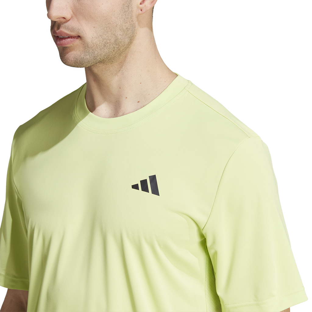 Adidas Men's Club 3 Stripe Tee Lime