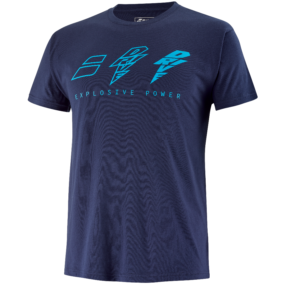 Babolat Men's Drive Cotton Tee Drive Blue