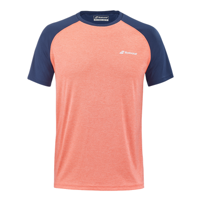 Babolat Men's Play Crew Neck Tee Fluo Strike Estate Blue