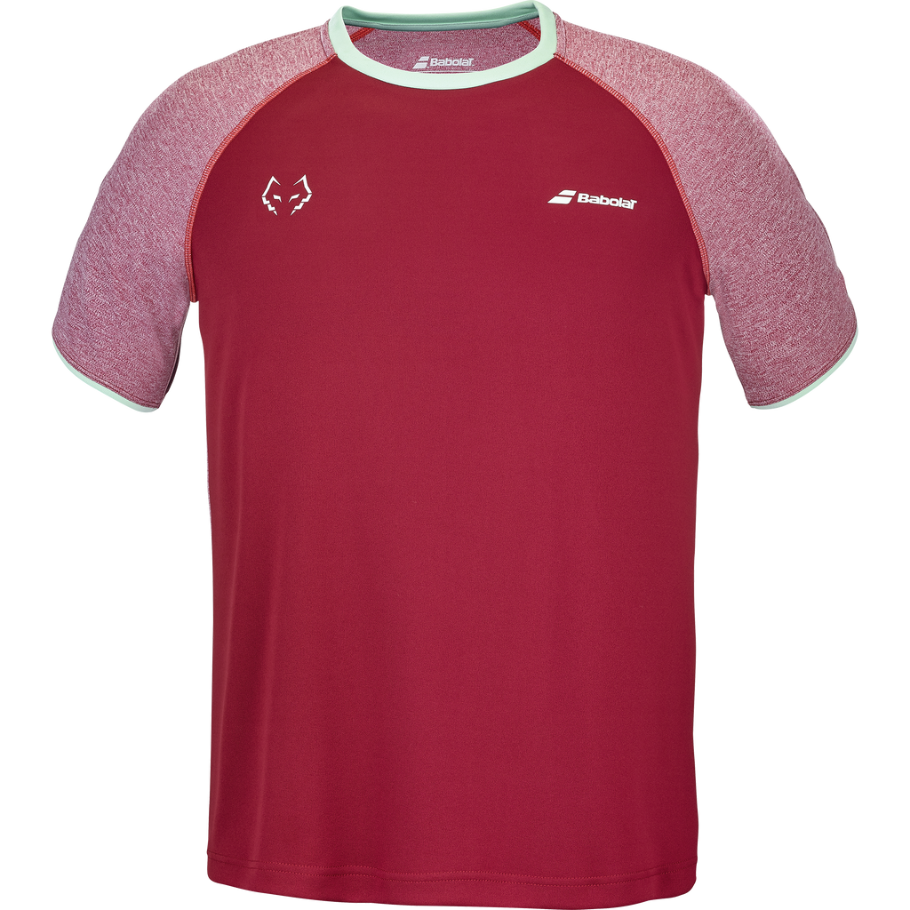 Babolat Men's Play Crew Neck Tee Lebron Red Dahlia