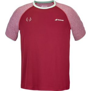 Babolat Men's Play Crew Neck Tee Lebron Red Dahlia