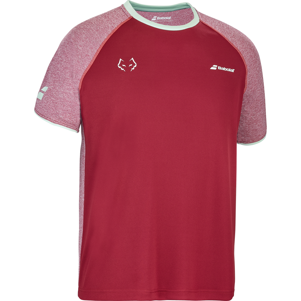 Babolat Men's Play Crew Neck Tee Lebron Red Dahlia