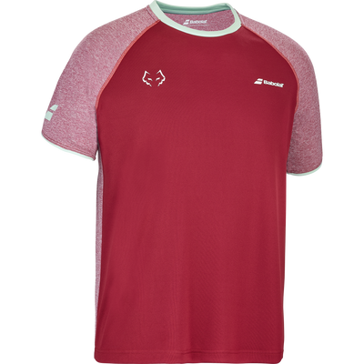 Babolat Men's Play Crew Neck Tee Lebron Red Dahlia