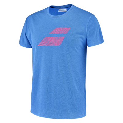 Babolat Men's Exercise Big Flag Tee French Blue Heather