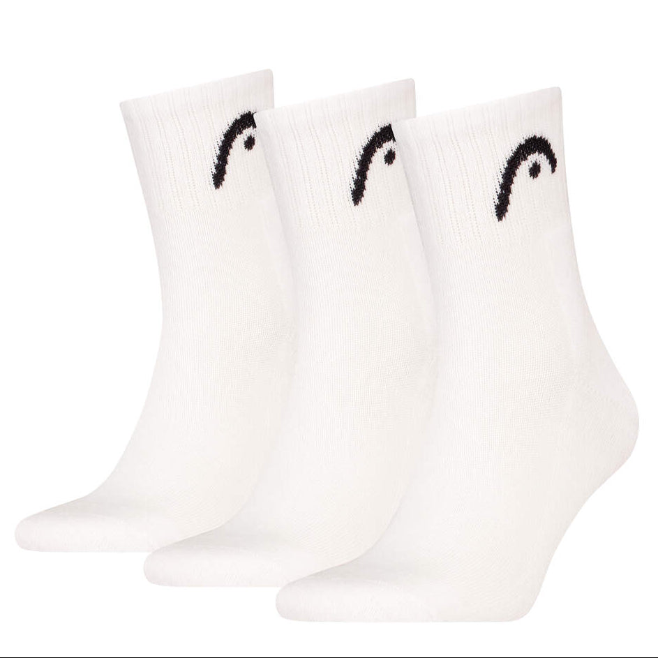 HEAD Club Short Crew Socks - 3 Pack White