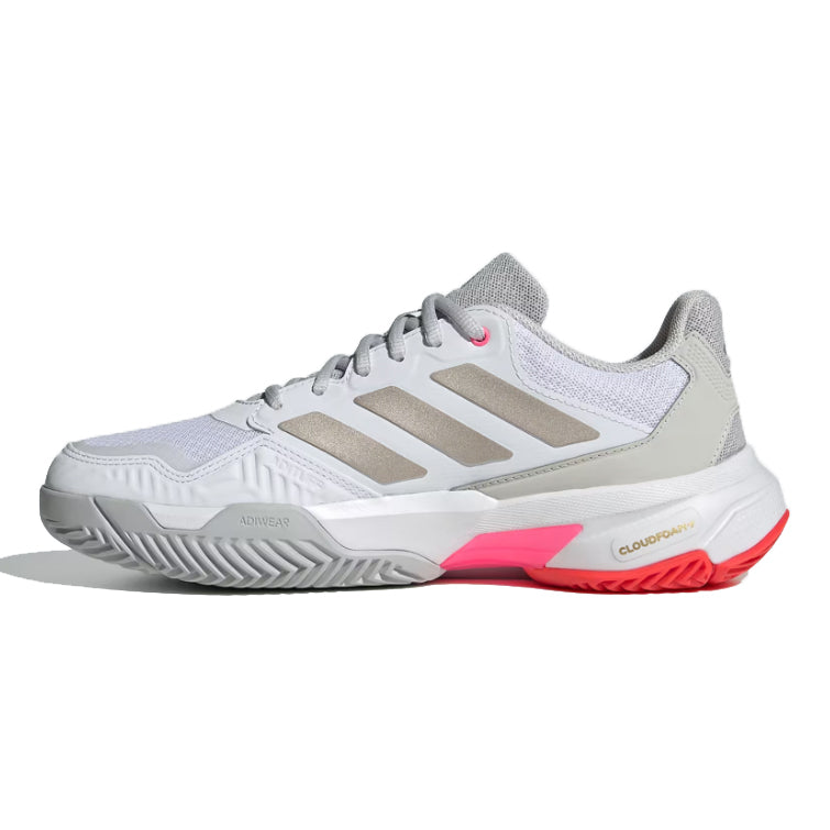 Adidas Women's CourtJam Control 3 Tennis Shoes White Red | Great Discounts - PDHSports Adidas Women's CourtJam Control 3 Tennis Shoes White Red | Great Discounts - PDHSports