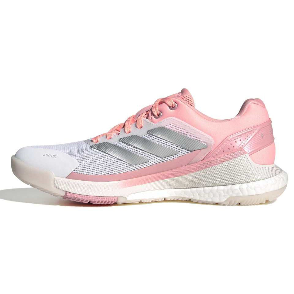 Adidas Women's Crazyquick Boost Padel Shoes White Light Pink