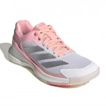 Adidas Women's Crazyquick Boost Padel Shoes White Light Pink