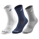 Babolat Mens Crew Socks 3 Pack White Estate Blue Grey