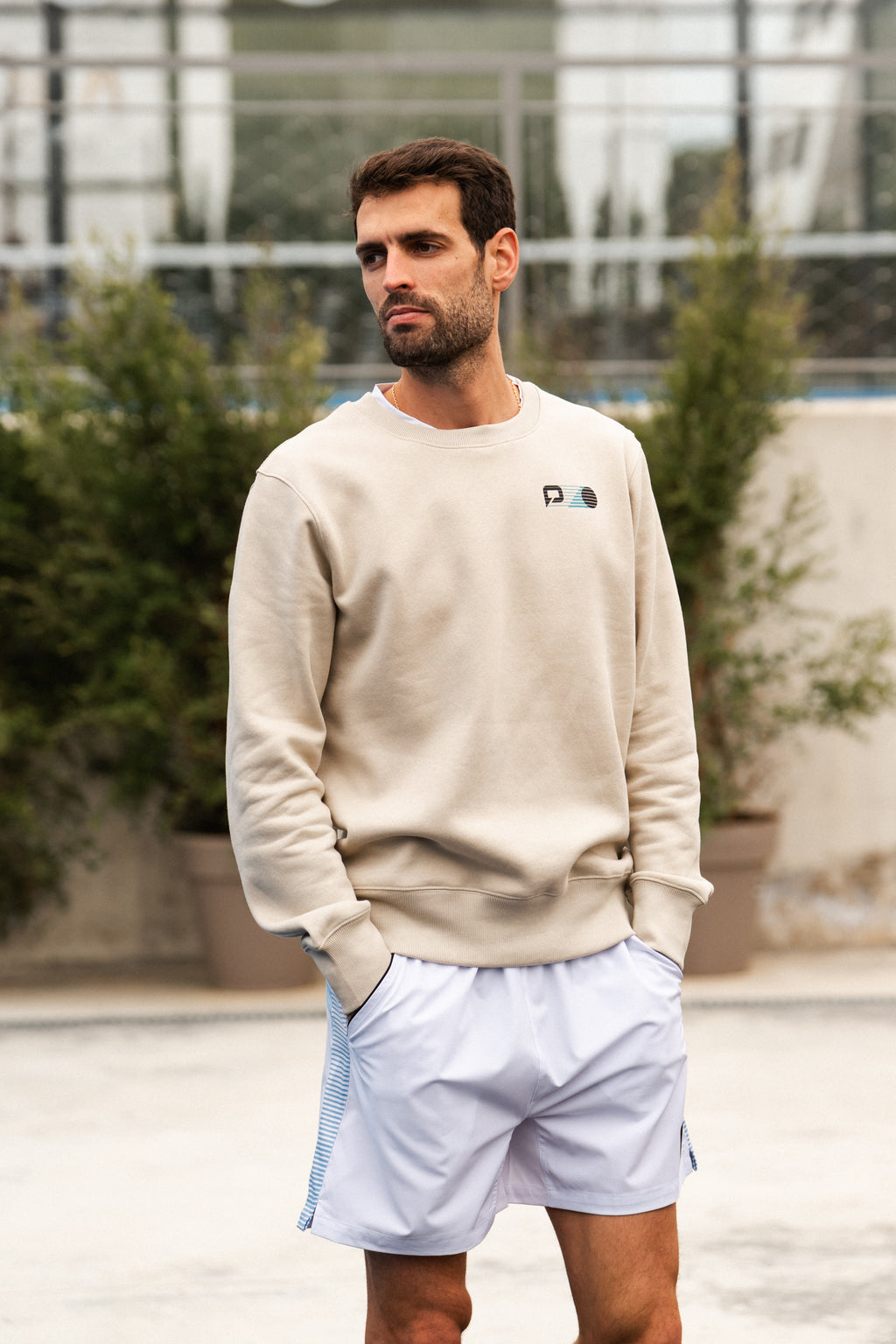 Pallap Men's Life Style Crewneck Off White