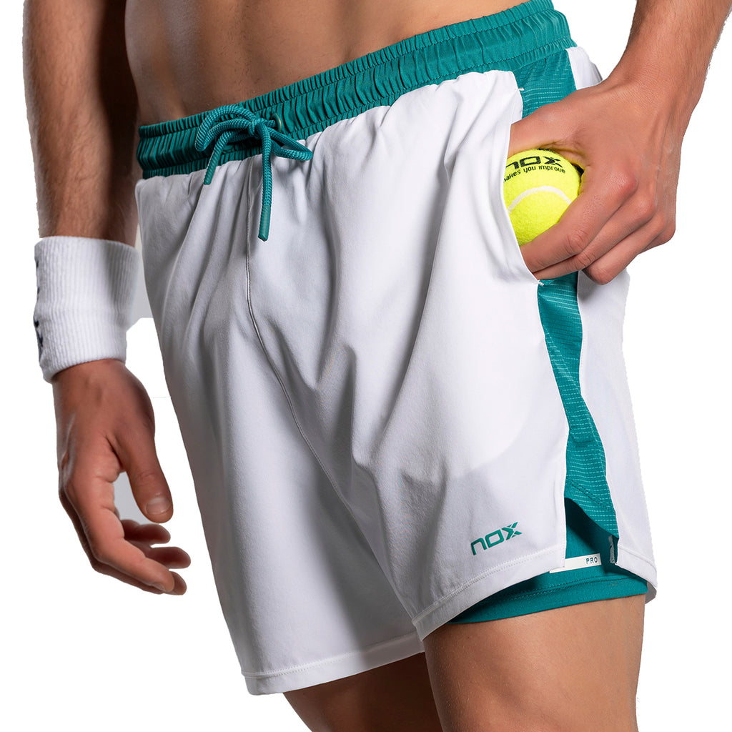 Nox Men's Pro Shorts White Ivy Green