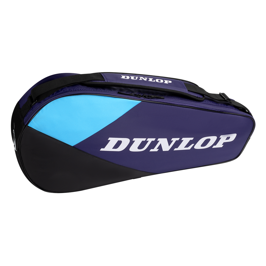 Dunlop FX Club 3 Racket Bag Violet/Black/Cyan