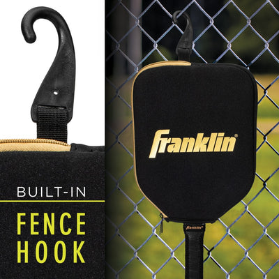 Franklin Single Pickleball Paddle Cover Black Gold
