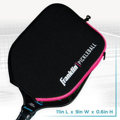 Franklin Single Pickleball Paddle Cover Black Pink