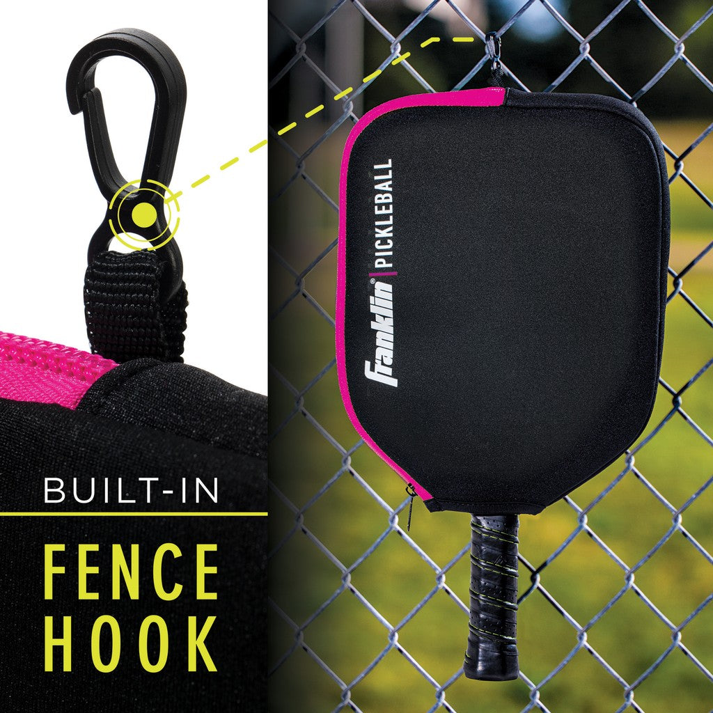 Franklin Single Pickleball Paddle Cover Black Pink