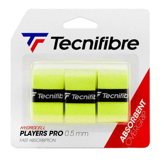 Tecnifibre Pro Players Overgrip Neon Yellow - Pack of 3