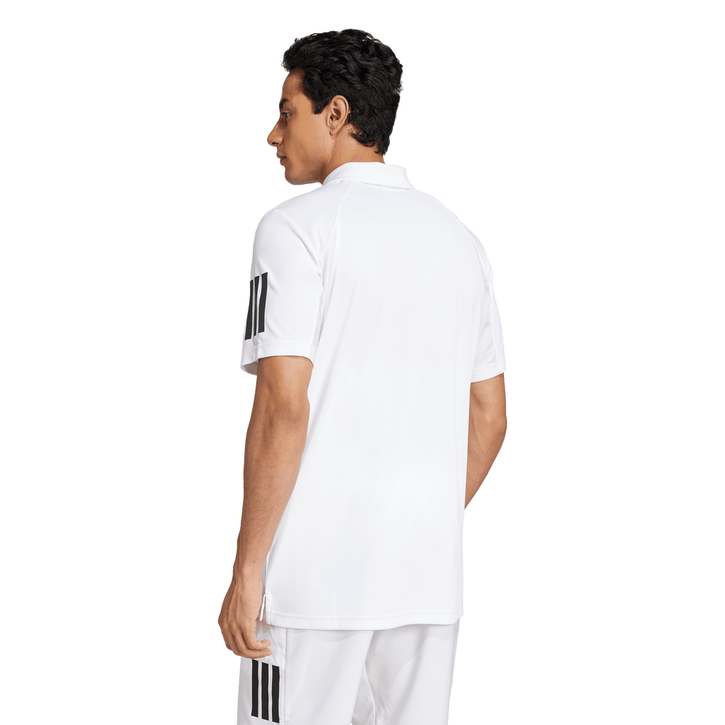 Adidas Men's Club 3 Stripe Polo - White