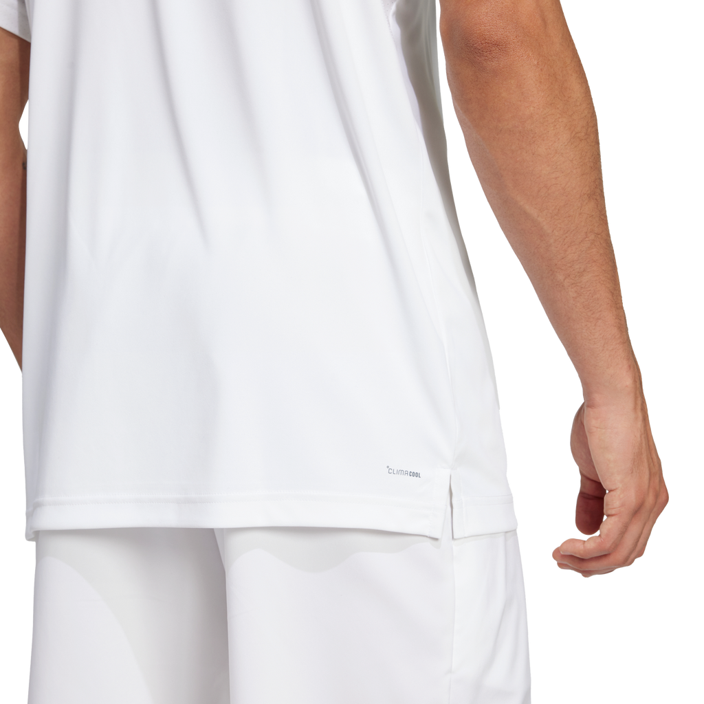 Adidas Men's Club 3 Stripe Polo - White
