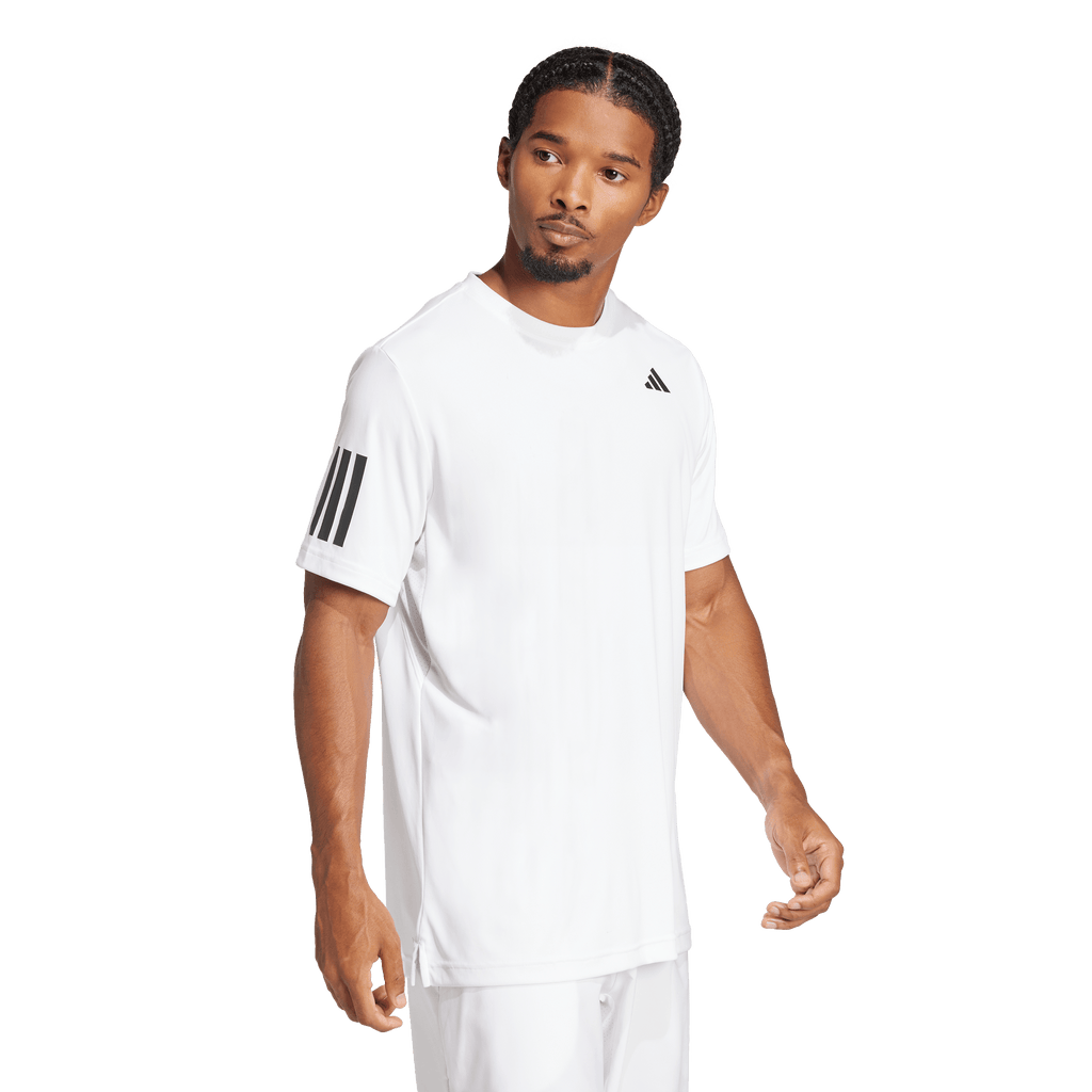 Adidas Men's Club 3 Stripe Tee -  White