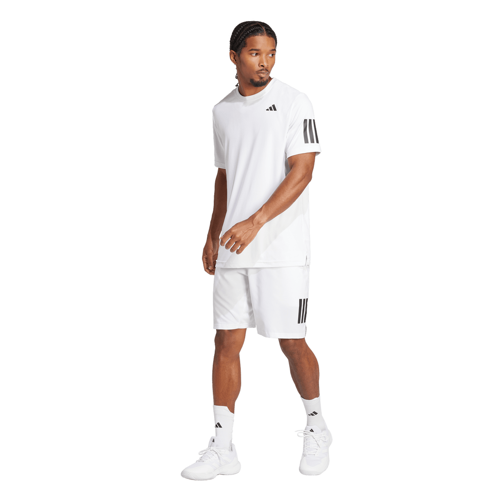 Adidas Men's Club 3 Stripe Tee -  White