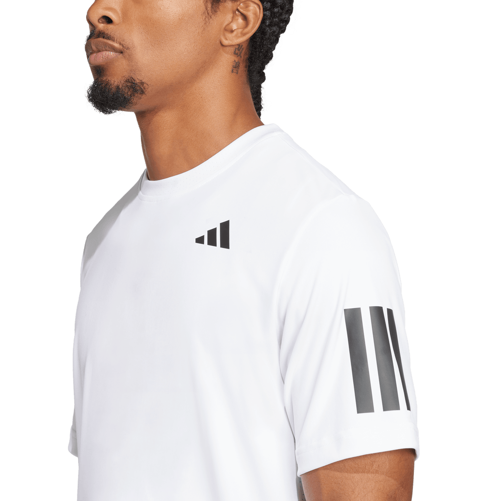 Adidas Men's Club 3 Stripe Tee -  White