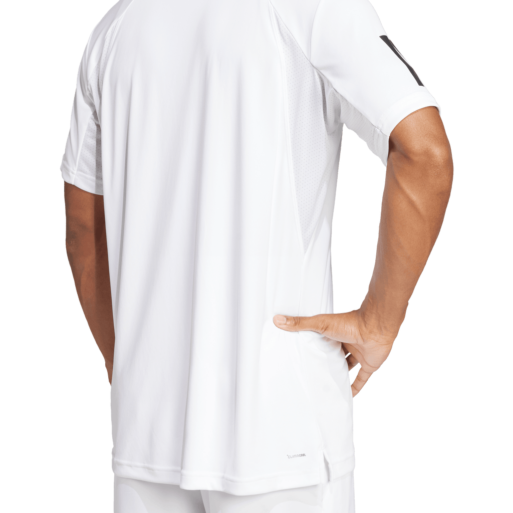 Adidas Men's Club 3 Stripe Tee -  White
