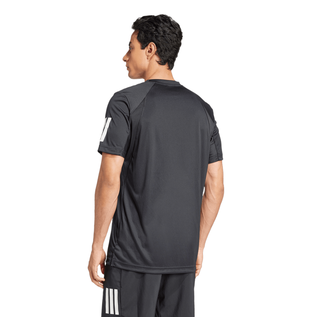 Adidas Men's Club 3 Stripe Tee -  Black