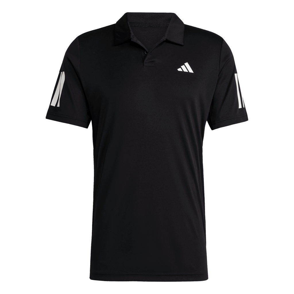 Adidas Men's Club 3 Stripe Polo - Black