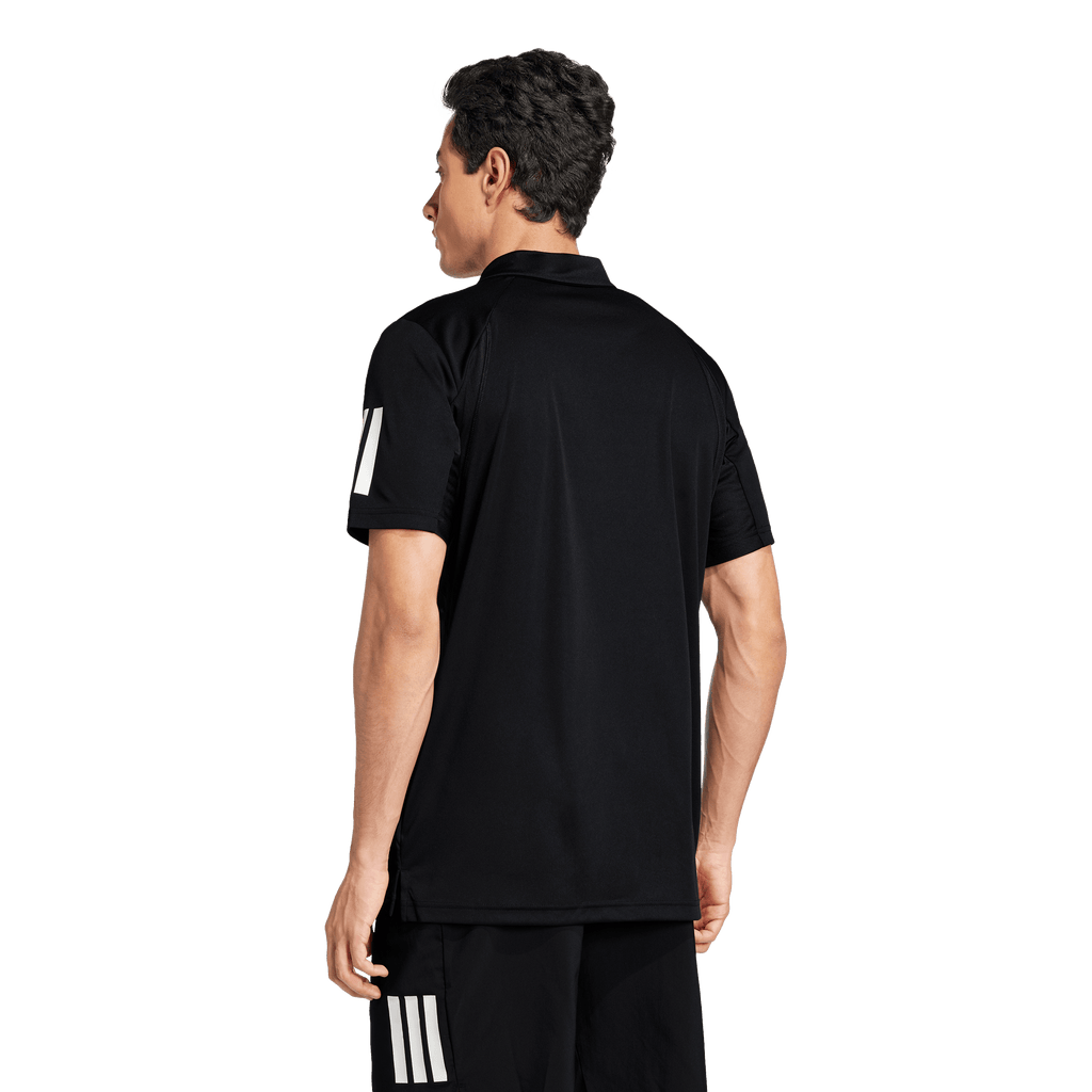 Adidas Men's Club 3 Stripe Polo - Black