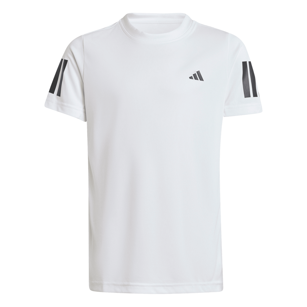 Adidas Boys' Club 3-Stripe Tee White
