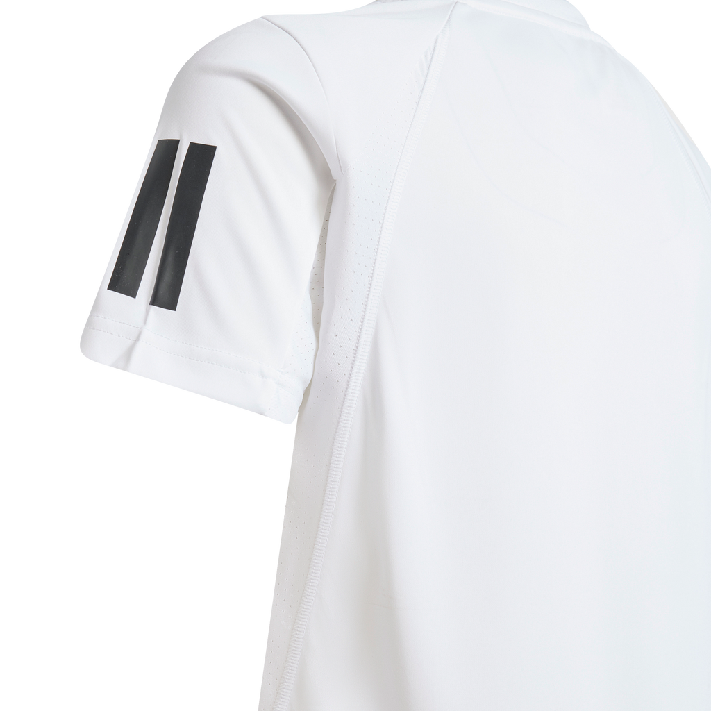 Adidas Boys' Club 3-Stripe Tee White